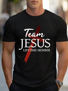 Team Jesus Christian Graphic Tee Faith Based Vintage Religious Streetwear Shirt
